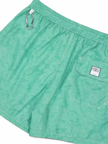 Slip de baie Fedeli cu imagine cu imprimeu geometric verde