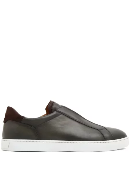 Sneakerși Magnanni din piele slip-on negru