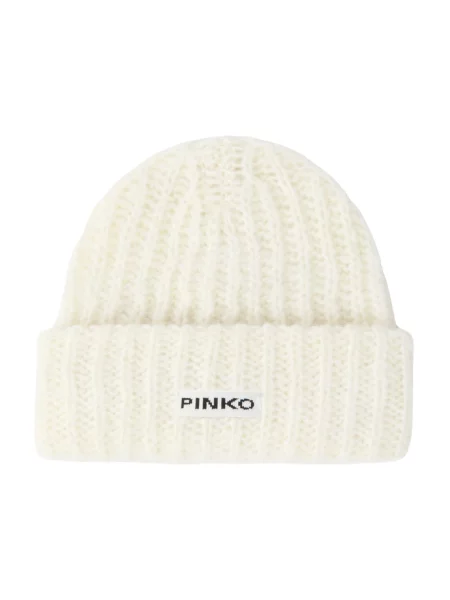 Pinko czapka z wełną beżowy