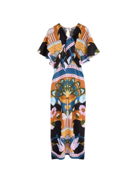Rochie maxi Lug Von Siga cu legături negru