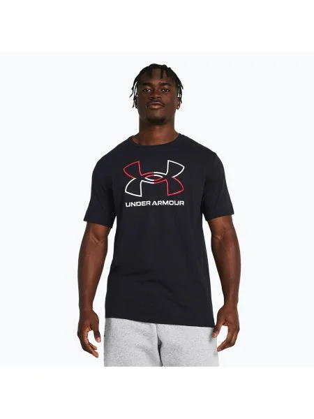 Tricou de antrenament pentru bărbați Under Armour GL Foundation Update black/red/white alb