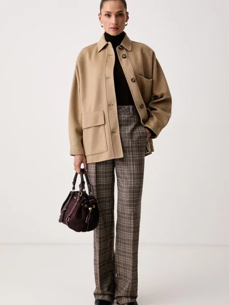 Weekend Max Mara коротке пальто вовняне WKDFOLK