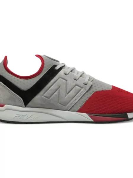 Суичър с качулка New Balance сиво
