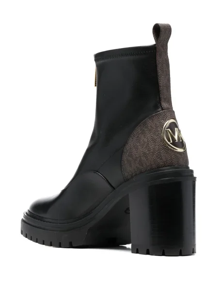 Cizme scurte Michael Michael Kors din piele cu imagine negru
