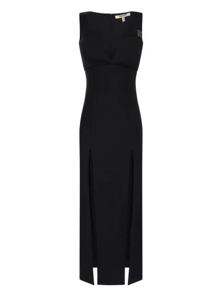 Rochie midi Roberto Cavalli din jerseu negru