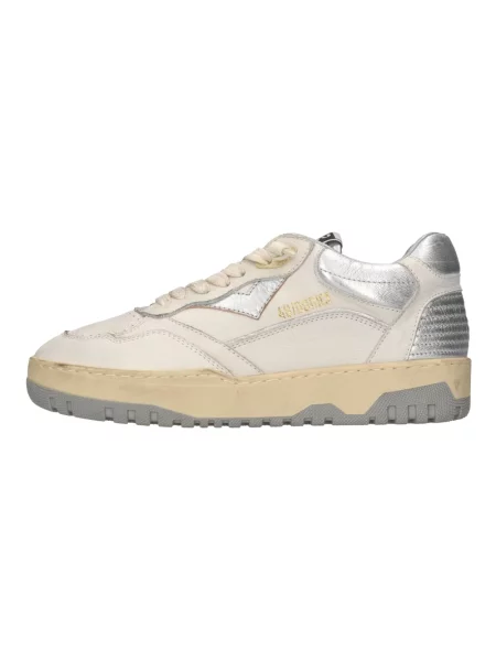 Sneakersy 4b12 skórzane beżowe