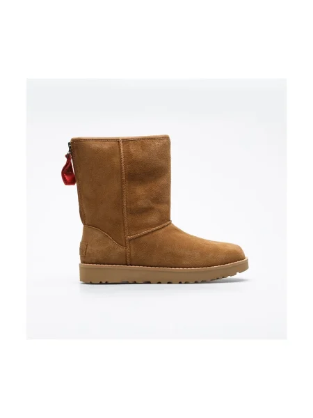 Pantofi Ugg clasici scurte cu autograf maro