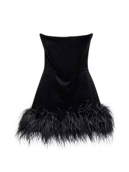 Rochie mini Bronx & Banco cu pene fără bretele negru