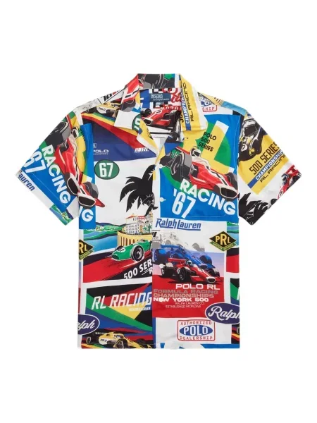 Pruhované dvouřadé polotričko Polo Ralph Lauren s autogramem černé