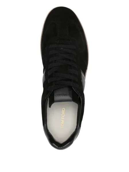 Sneakerși Tom Ford din piele de căprioară negru