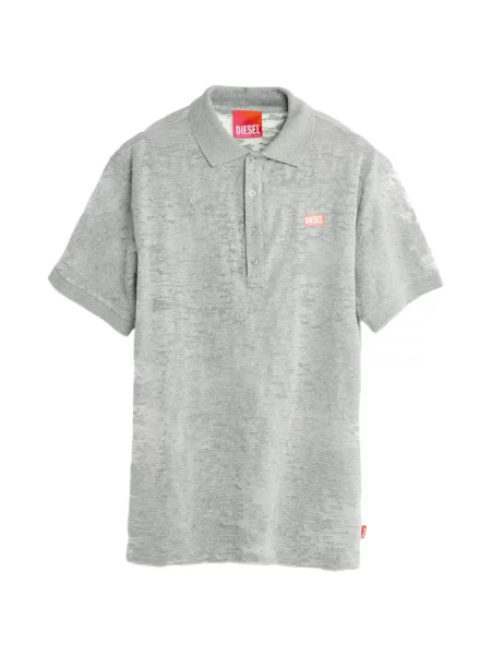 Tricou polo Diesel zdrențuiți gri