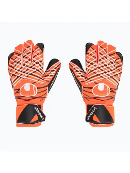 UHLSPORT Športové rukavice striebornosivá / oranžová / čierna biela