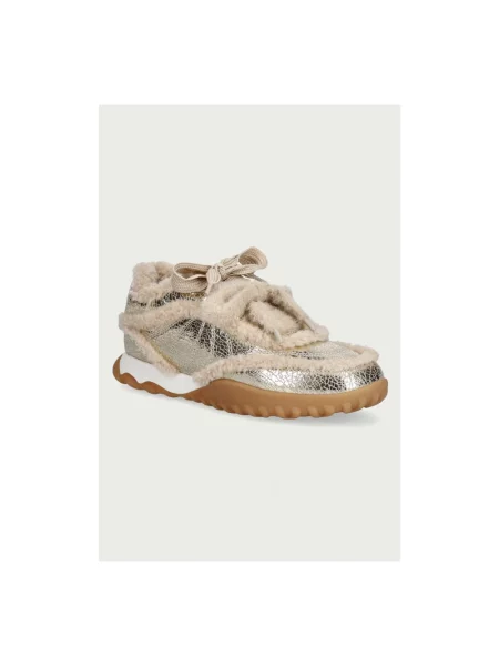 Sneakersy Pinko skórzane żółte