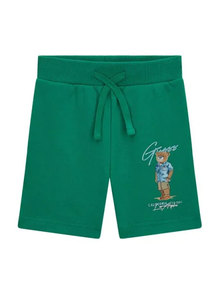 Guess Спортни шорти зелен
