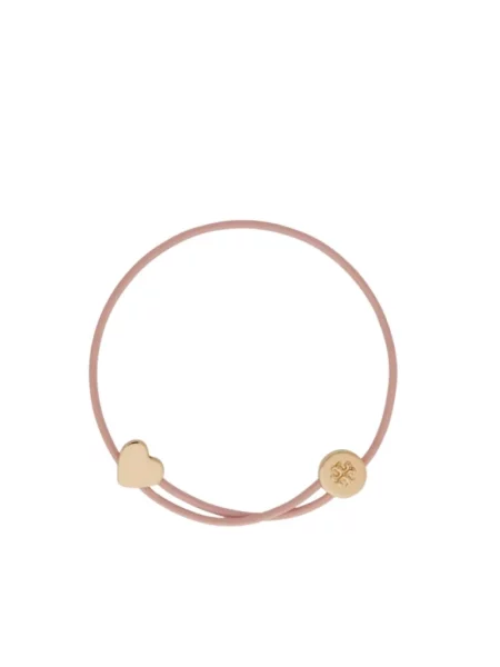 Lniana bransoletka Tory Burch różowa