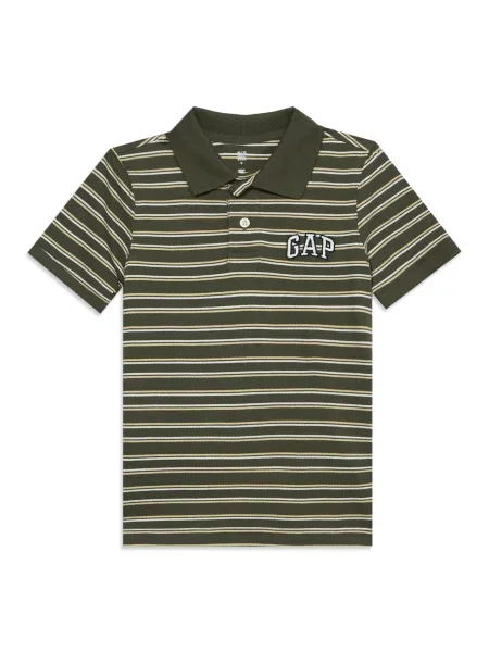 GAP Tricou galben pastel / oliv alb