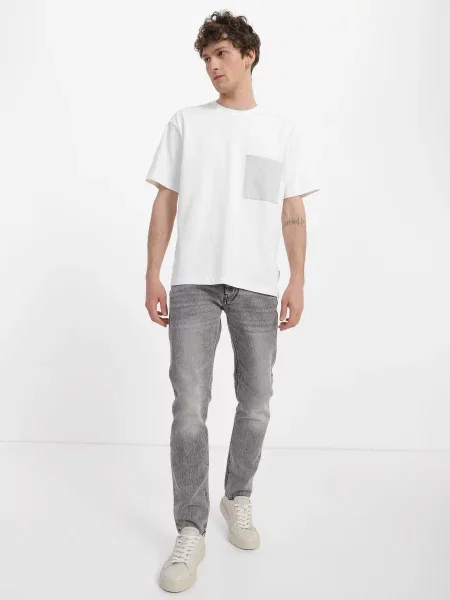 Armani Exchange Прямі джинси сірий