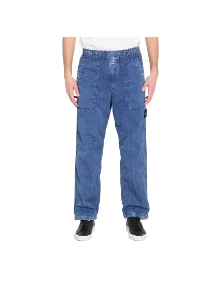 Jeansy Stone Island z kamieniami niebieskie