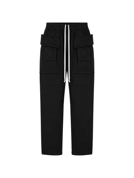 Pantaloni cargo Rick Owens Drkshdw conici cu cordon negru