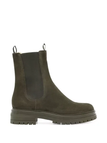Botine Gianvito Rossi din piele de căprioară verde