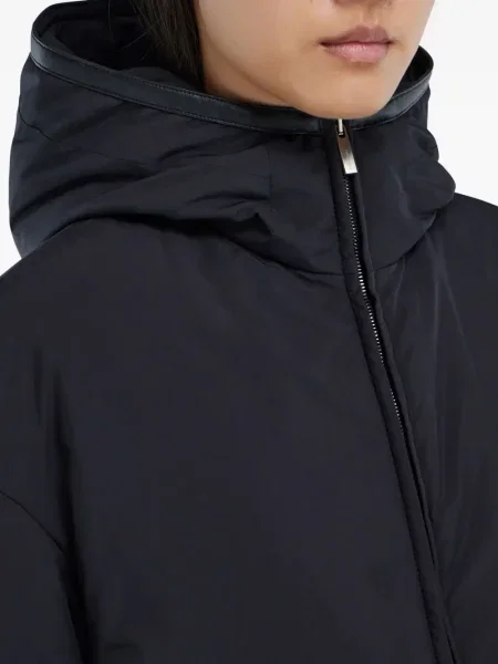Geacă Ferragamo cu glugă negru