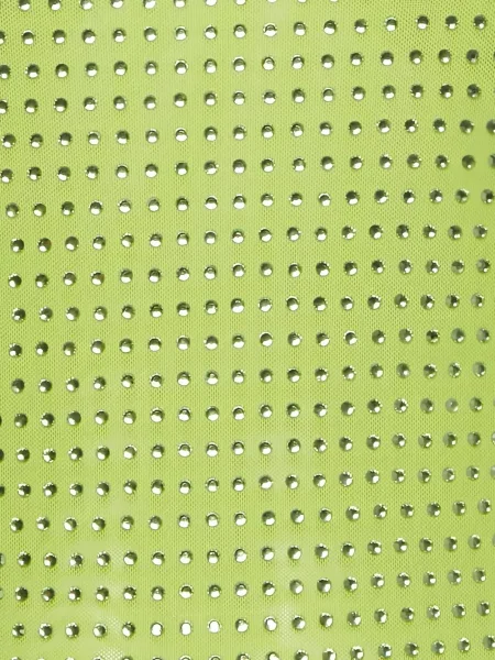 Sukienka midi Self-portrait z siateczką z ćwiekami do kolan zielona