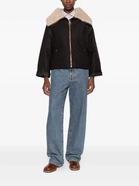 Gulerat geacă Barbour din fleece maro