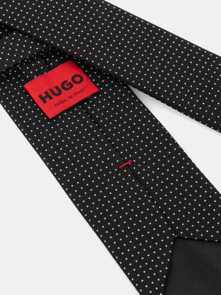 Шелковый галстук Hugo черный