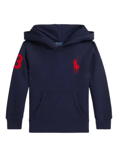 Bluza z kapturem dziecięca Polo Ralph Lauren niebieska