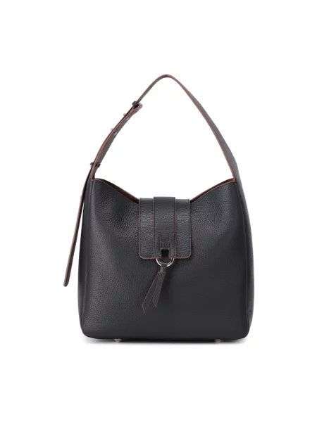 Torebka skórzana Hogan skórzana czarna