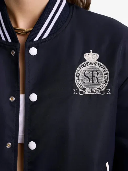 Яке тип бомбър Sporty & Rich бродирано синьо