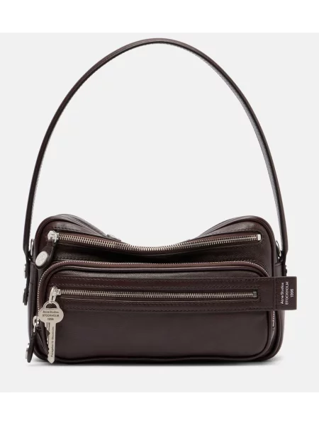 Geanta de piele Acne Studios din piele maro