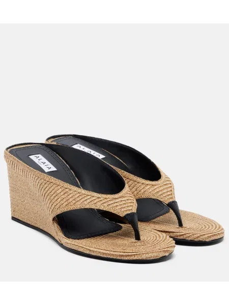 Sandale Alaïa cu pană bej