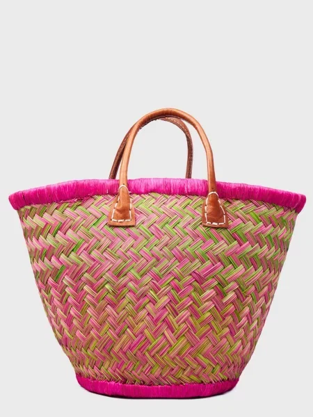 Le Comptoir de la plage Aravola Пляжна сумка Солома рожевий