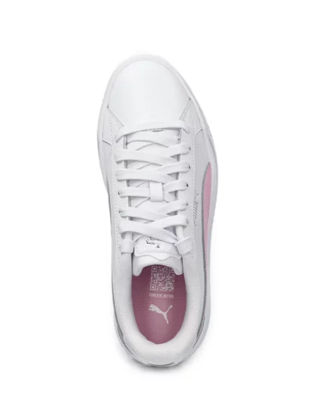 Sneakerși Puma Platform din piele cu platformă alb
