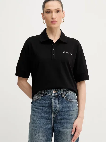 Armani Exchange Polo tričko černé