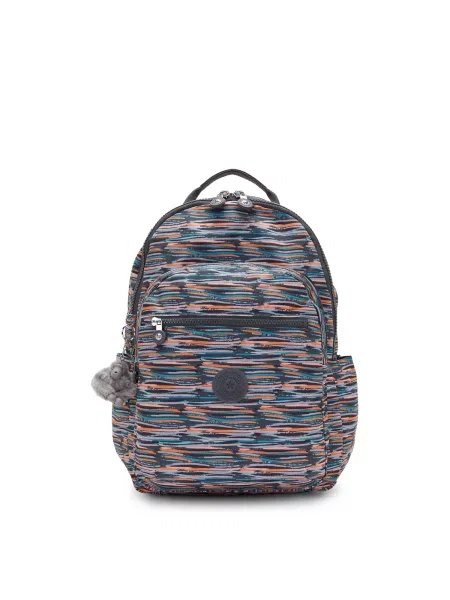 KIPLING Rucsac Seoul cyan / închis / mauve / portocaliu albastru