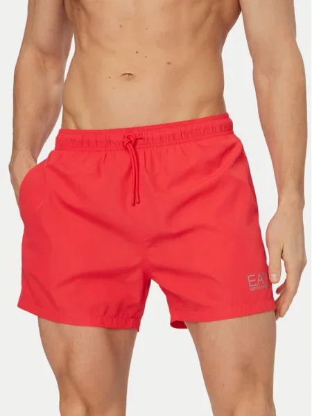 Emporio Armani Pantaloni scurți pentru înot roșu