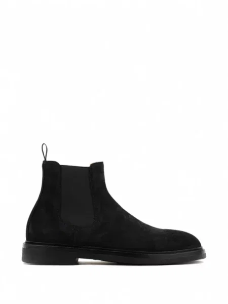 Botine Officine Creative din piele de căprioară negru