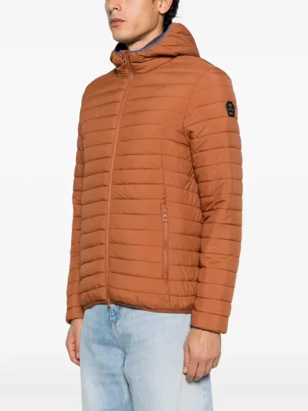 Bunda Piquadro s kapucí hnědá