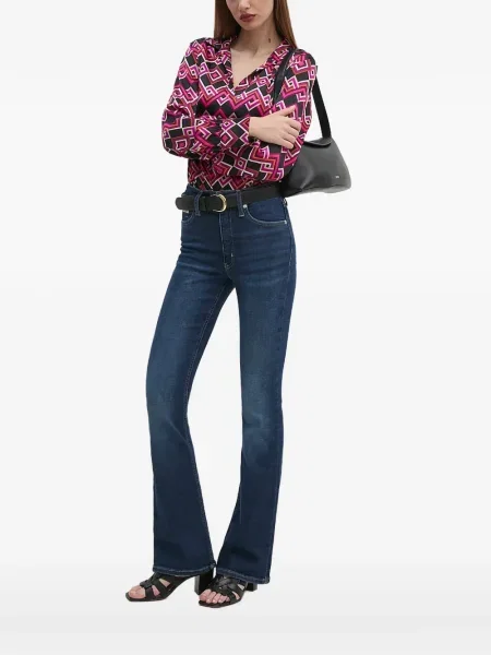 Bluză Joseph Ribkoff cu imagine cu decolteu în V cu imprimeu geometric negru