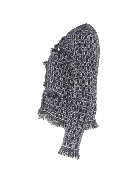 Geacă Maje din tweed albastru