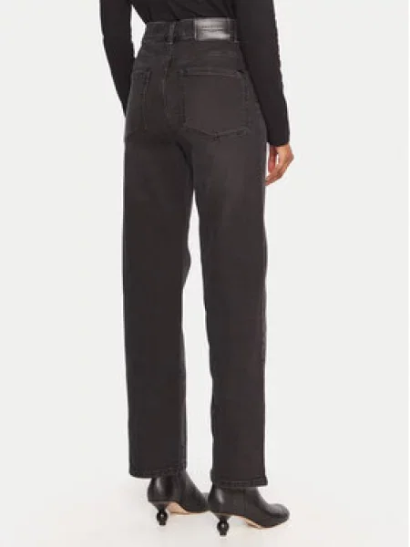 Weekend Max Mara Džinsai Cinese Straight Fit juoda
