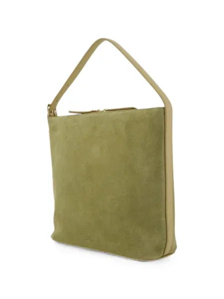 Geantă A.p.c. din piele de căprioară verde