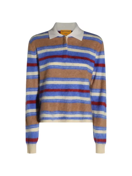 Tricou polo Guest In Residence din cașmir albastru