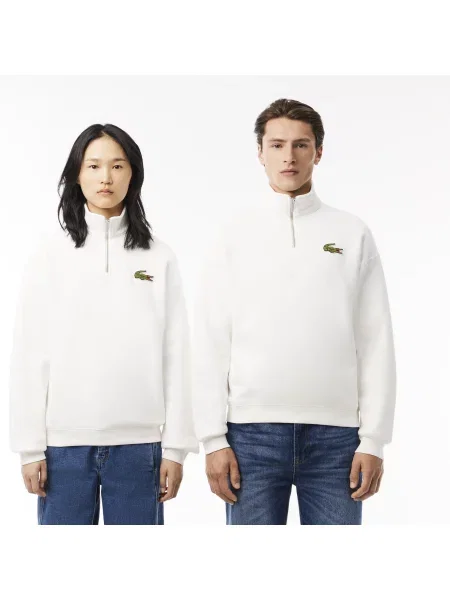 Lacoste Bluza Loose Fit biała