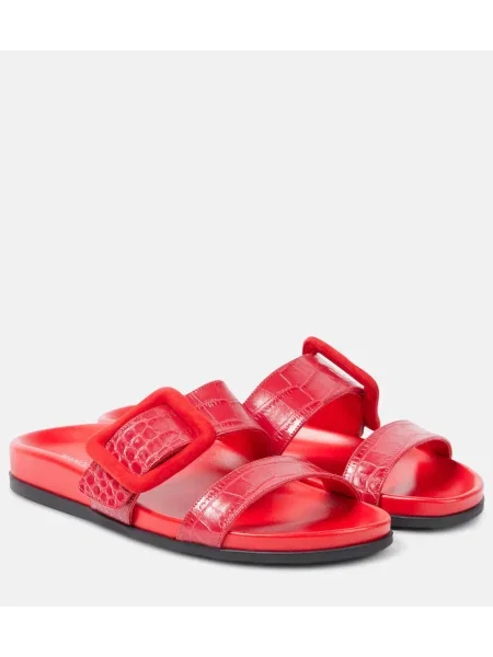 Sandale Manolo Blahnik din piele roșu