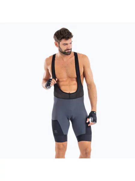 Cyklistické šortky Alé Stones Cargo Bibshorts grey šedé