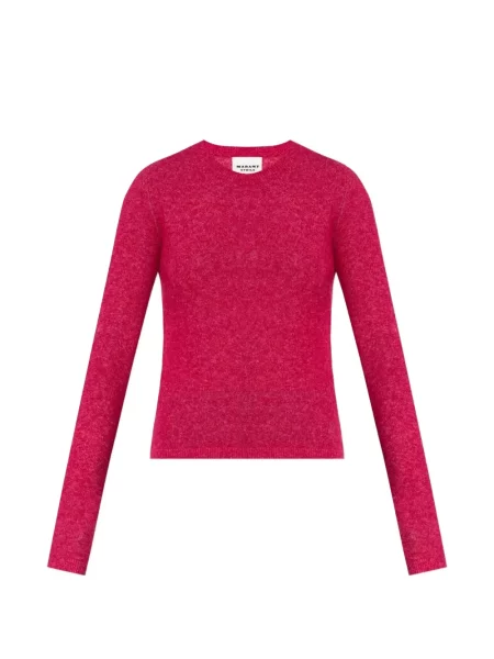 Pulover Marant Etoile cu decolteu rotund roz