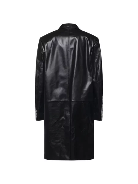 Palton Marni din piele negru